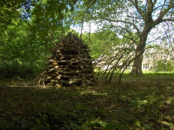 Land art sculpture, with students Schumacher College, UK, 2008